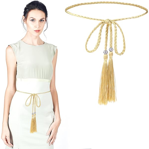 gold rope belt fancy dress The White Peacock Dress