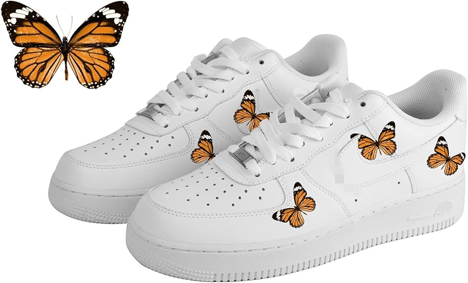 Havthcol Butterfly Heat Transfer Decal Sticker for Shoes Custom, Custom