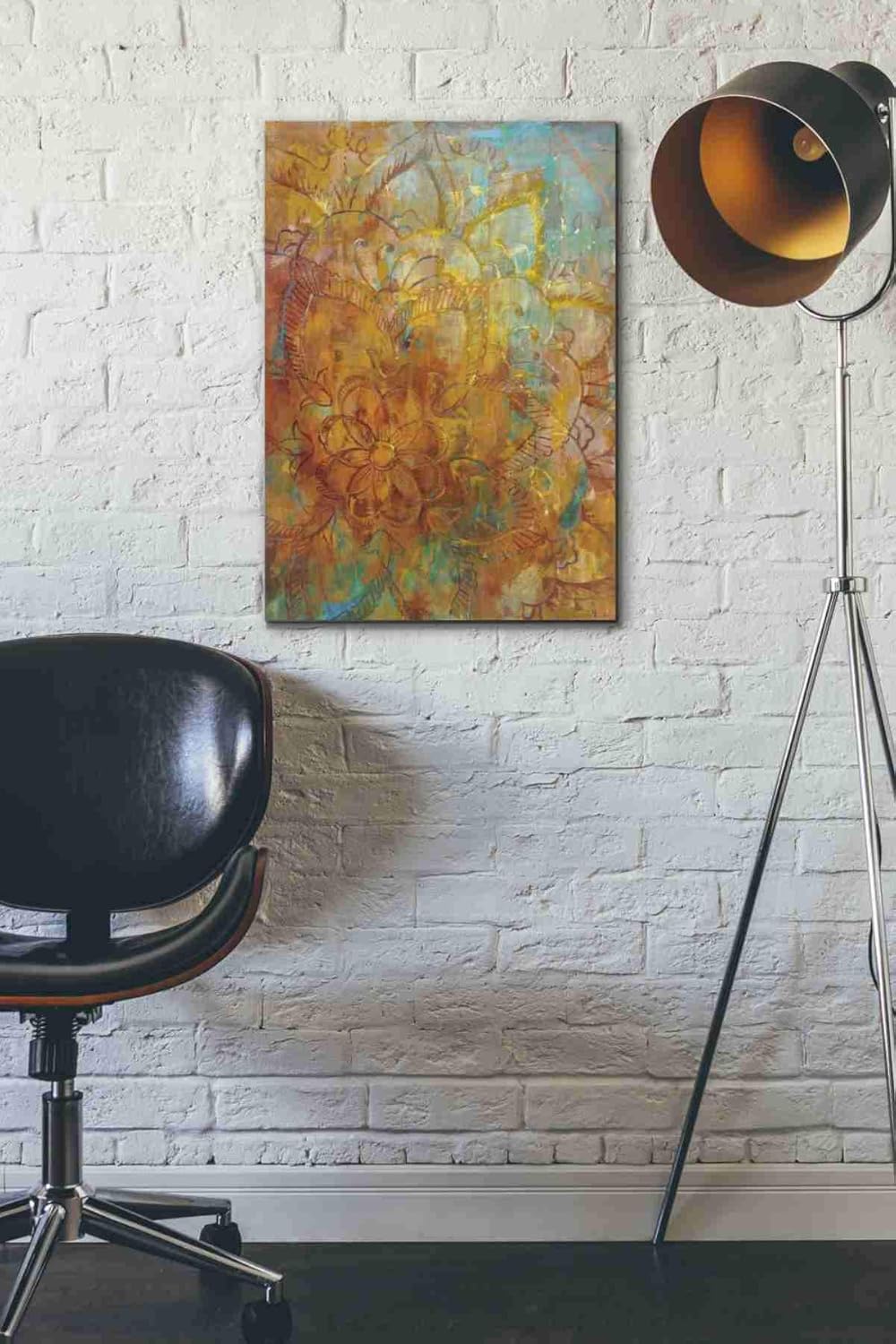 Amazon Com Epic Graffiti Bohemian Abstract Bright By Danhui Nai Canvas Wall Art 18 X 26 Orange Posters Prints