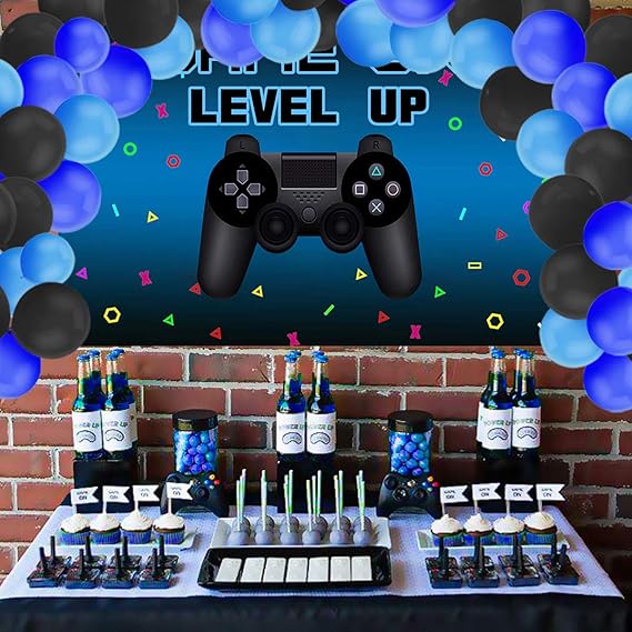 Birthday Party Supplies Decorations For Game Fans, Video Game Backdrop