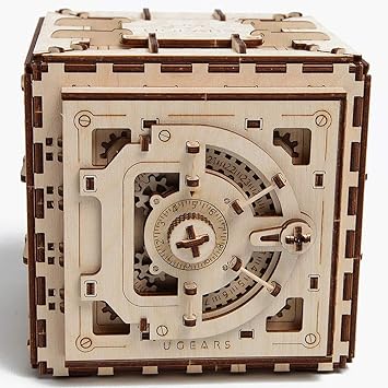 HQ Windspiration Ugears 70011 - Safe Tresor, 3D-Holzbausatz ohne Klebstoff