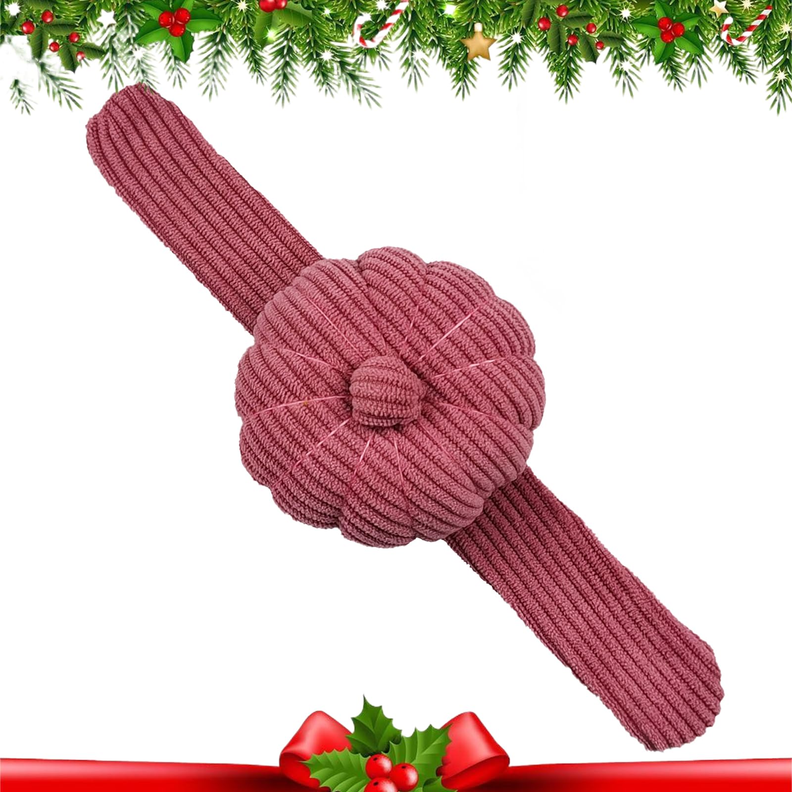 Wrist Pin Cushion,Pin Cushion with Wristband,Needle Cushion with Wrist Strap,Wearable Pumpkin Shaped Sewing Needle,Adjustable Comfortable Pin Cushion,for Craft Projects,Workshops,Bean Paste Color