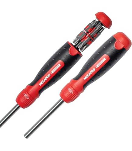 RATCHETING SCREWDRIVER - 13-in-1 Multi Bit Screw Driver w/ 