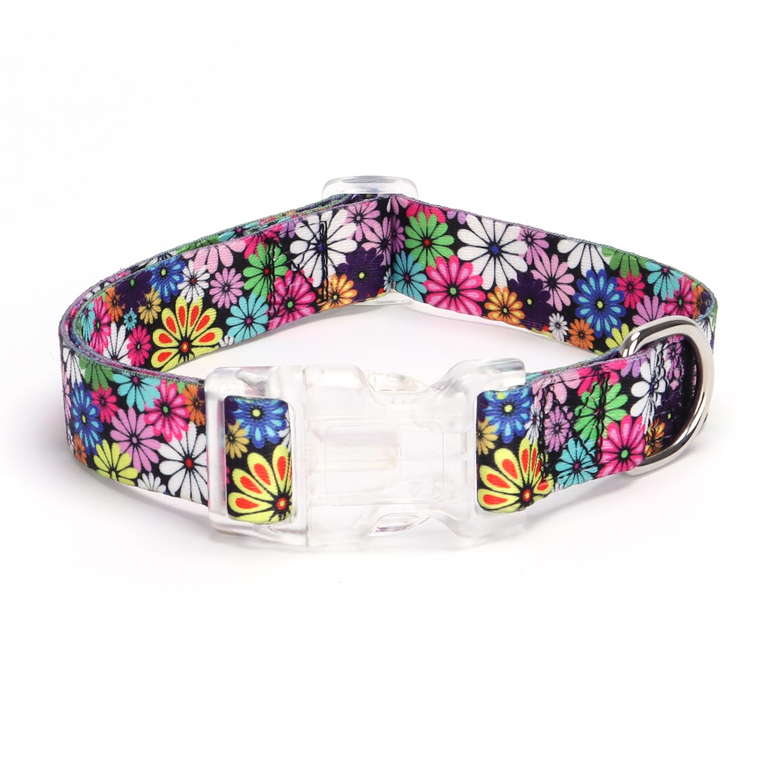 haoyueer Dog Collar for Small Medium Large Dogs, Adjustable Soft Puppy Cats Collars Multicolor Patterns Collars for Dogs Girl Boy Puppy Walking Running Training (XS, Fireworks)