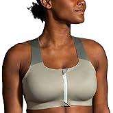 Brooks Women's Zip 2.0 Sports Bra for Running, Workouts & Sports