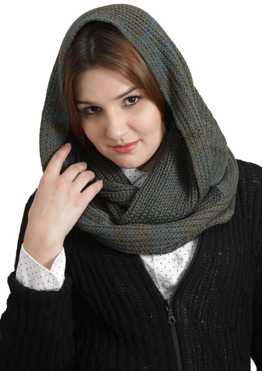 Women's Hand Knit Infinity Circular Scarf - 100% Baby Alpaca Women's Hand Knit Infinity Circular Scarf - 100% Baby Alpaca