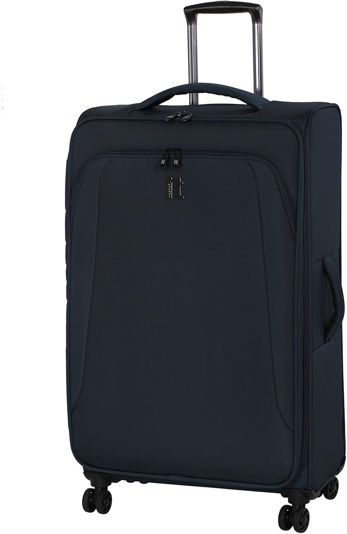 it luggage megalite quilted 8 wheel grey large suitcase