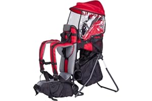 KIDPPROD Baby Backpack Carrier, Safe Toddler Hiking Backpack Carrier Camping Child Carriers with Rain Cover Children Kid Sun Shade Large Storage Insulated Pocket, Adjustable Padded Child Seat