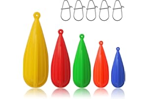 SILANON Fishing Practice Plugs, 5pcs Mixed Sizes Bait Casting Practice Plugs Weight Silicon Fishing Practice Casting Plug for Kids Improving Casting Skills