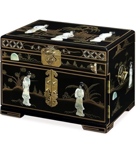 Amazon.com: ChinaFurnitureOnline Black Lacquer Mother of Pearl