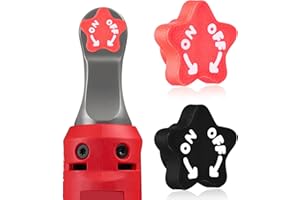 ESLINOP Magnetic Ratchet Switch 2-Pack (Red & Black – Standard) – 3D Printed Twist-Reverse Knobs for 3/8" Cordless Ratchets – Strong Dual Magnets – Pentagon Grip – 1.10" Wide – Tool Accessory