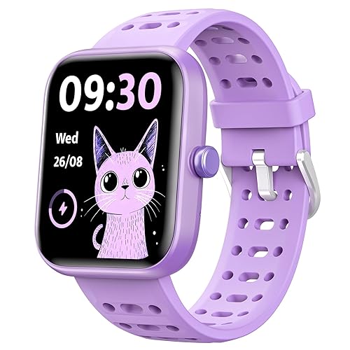 Gydom Kids Smart Watch for Girls, 1.83" Touchscreen Kids Fitness Watch, Without/With APP Mode, Heart Rate/Sleep Monitor, IP68 Waterproof, Puzzle Games Alarm Clock for Girls Teens 5-16, 81 Sport Mode