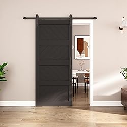 JUBEST 36"x84" Sliding Barn Door with Door Hardware