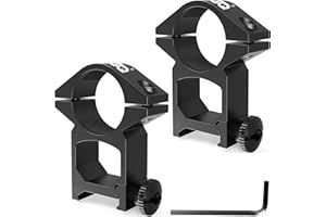 UUQ High Profile 1-Inch Scope Mount Rings, 2-Pack for for Dovetail and Picatinny Rails