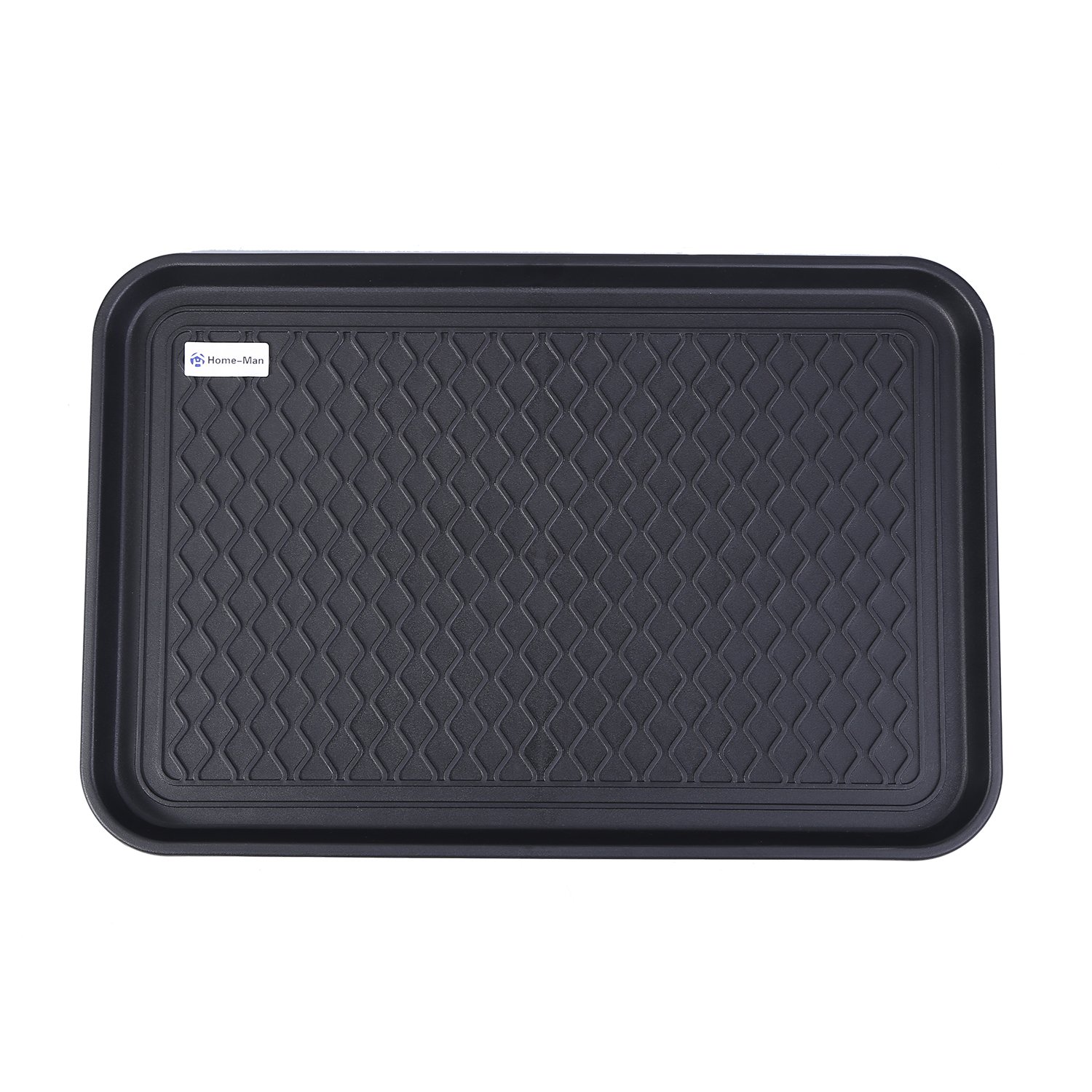 Home-Man Multi-Purpose Boot Mat, Shoe Tray, Pet Bowl Tray, Waterproof for Indoor and Outdoor Floor Protection, 24" x 15"/Medium