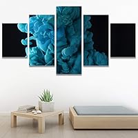 SIGNWIN 5 Panel Canvas Wall Art Modern Art Abstract Closeup Cool Line Minimalism Minimalist Multicolor for Home Decorations Ready to Hang - 60