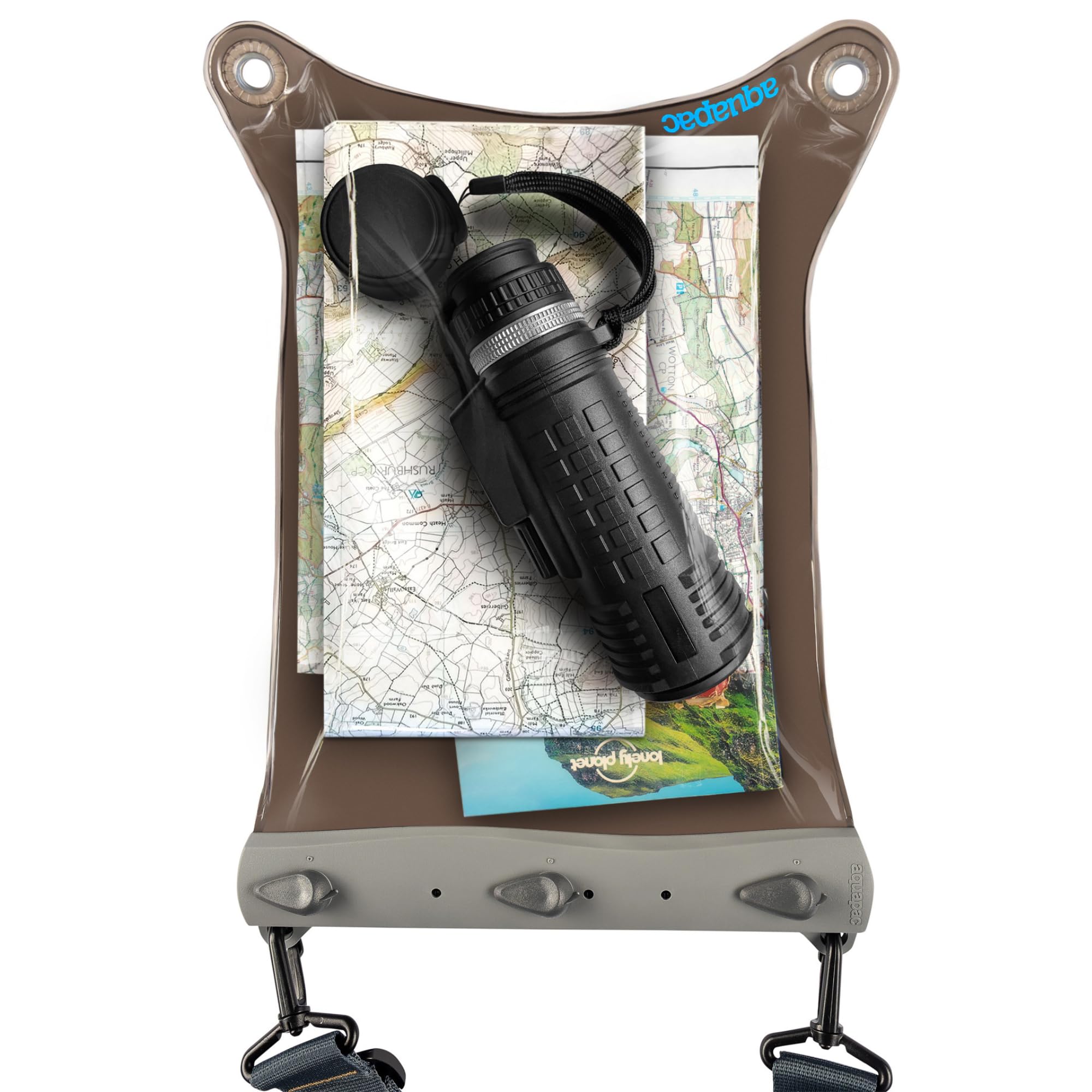 Aquapac Multi-Purpose Large Waterproof Case, 9" by 12", 23 by 31cm, For Maps, Phones, Documents, Waterproof to 10m / 30ft, Shoulder Strap