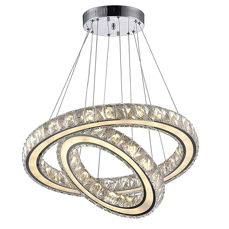 Vallkin Art Deco Crystal Led Ceiling Pendant Lights Chandeliers