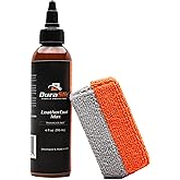 DuraSlic LeatherCoat Max – 4 fl oz Ceramic Leather Coating, Protector & Conditioner with Microfiber Applicator | Hydrophobic Leather Protection, UV Resistance, Made in USA