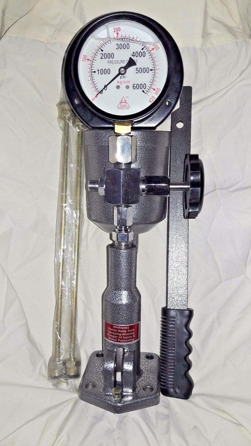 Diesel Injector Nozzle Pop Tester Glycerin Filled Scale420 BAR/ 6000