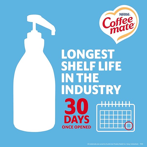 NESTLE COFFEE MATE COFFEE CREAMER, FRENCH VANILLA, CONCENTRATED LIQUID PUMP BOTTLE, NON DAIRY, NO REFRIGERATION, 50.7 OZ