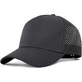 Oversize XL XXL Trucker Hat for Men, Structured 5 Panel Snapback Performance Laser Cut Quick Dry Hat for Big Heads 23.5"-26"