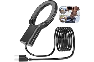 KNEOYR 500W De-icer Submergible Bird Bath Heater Aluminum Cast for Livestock Poultry Horses, Cows, Birds, Wildlife Drinking Indoor Outdoors in Winter with 10 Foot Cord Birdbath Water Heater