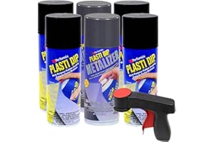 Plasti Dip Black & Metalizer Rim Kit: 4 cans Black, 2 Graphite Pearl Metalizer, 1 Cangun