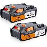 2Pack R840085 4.0Ah Replacement for Ridgid 18V Battery Compatible with Ridgid Battery R840087 R840086 R840084 R840083 R840089 R86092 AC840085 AC840086 AC840087P AC840089 18V Lithium Drill Tools