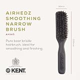 KENT AirHedz Pro Narrow Pure Bristle Paddle Brush Graphite Grey Hair Brush view 2