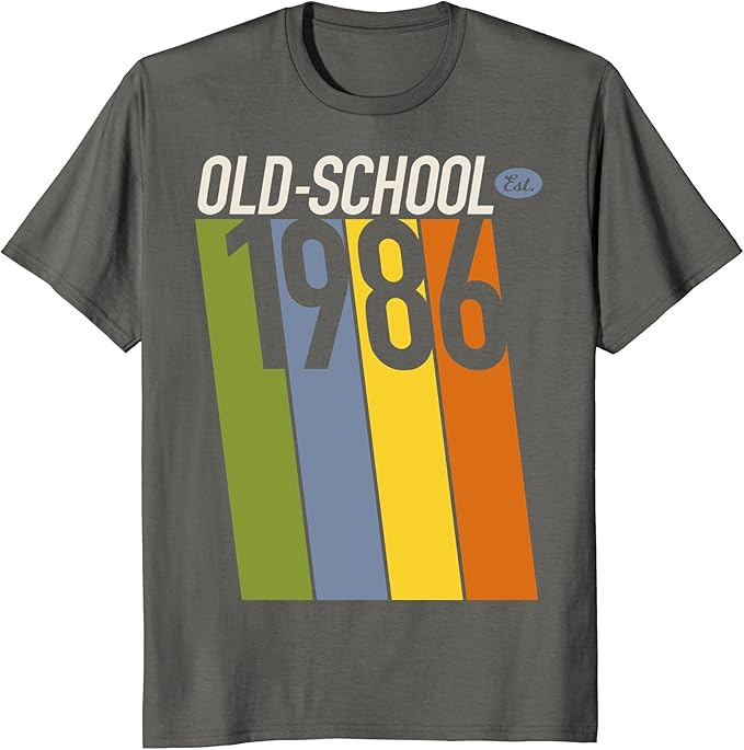 OldSchool Established 1986 32th Birthday Tee Clothing