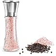 GLLBTPT Salt and Pepper Grinder,Stainless Steel Refillable Salt & Peppercorn Shakers Adjustable Coarseness for Spices,Fresh Ground Pepper,Himalayan Or Sea Salts