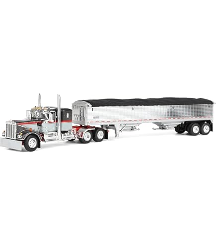Spec Cast 1/64 Black Peterbilt 379 with Sleeper and 53' Trailer