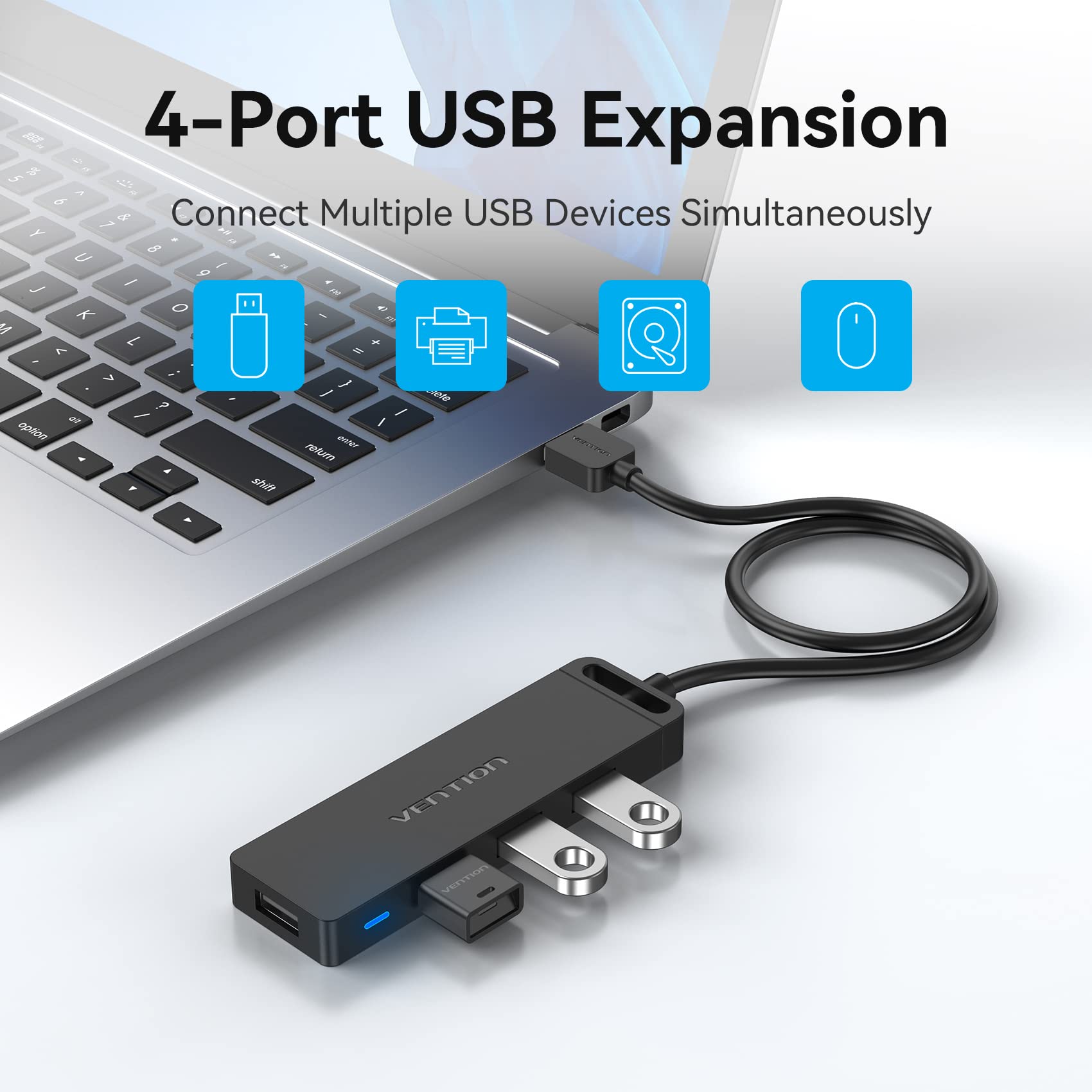 Pc Multi Usb Mua VENTION USB Hub 2.0, 4-Port USB Splitter Multi USB Port Expansion ...