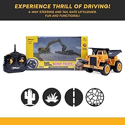 Top Race 5 Channel Fully Functional RC Dump Truck