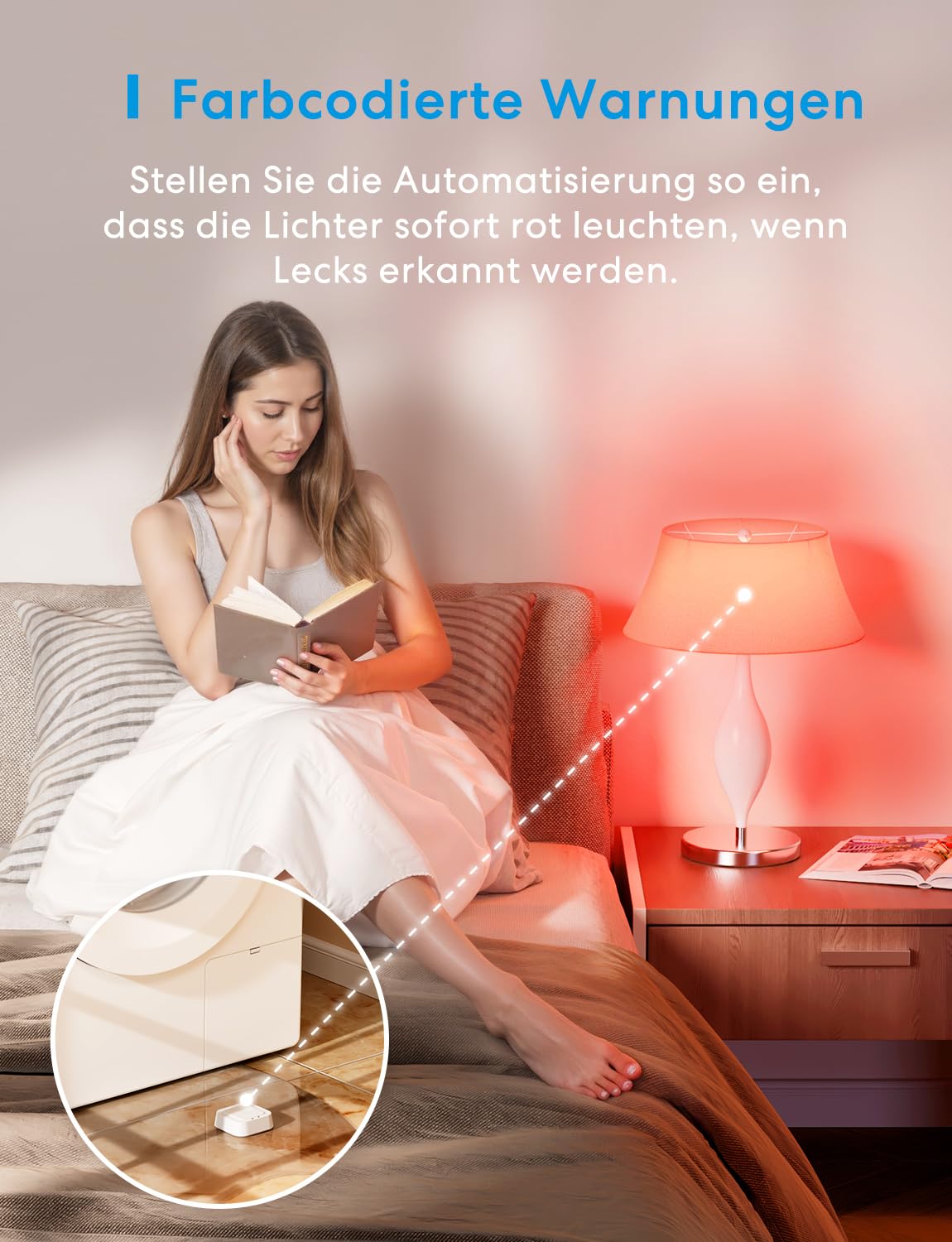 Meross Smart Wassermelder mit Hub MSH400 | Wasserlecksensor WLAN 0,3 mm Erkennung | bis 100dB Sensor & APP & Hub-Alarm | Smart Wasseralarm Melder für Küche, Badezimmer, Keller | Batterie für 3 Jahre 7