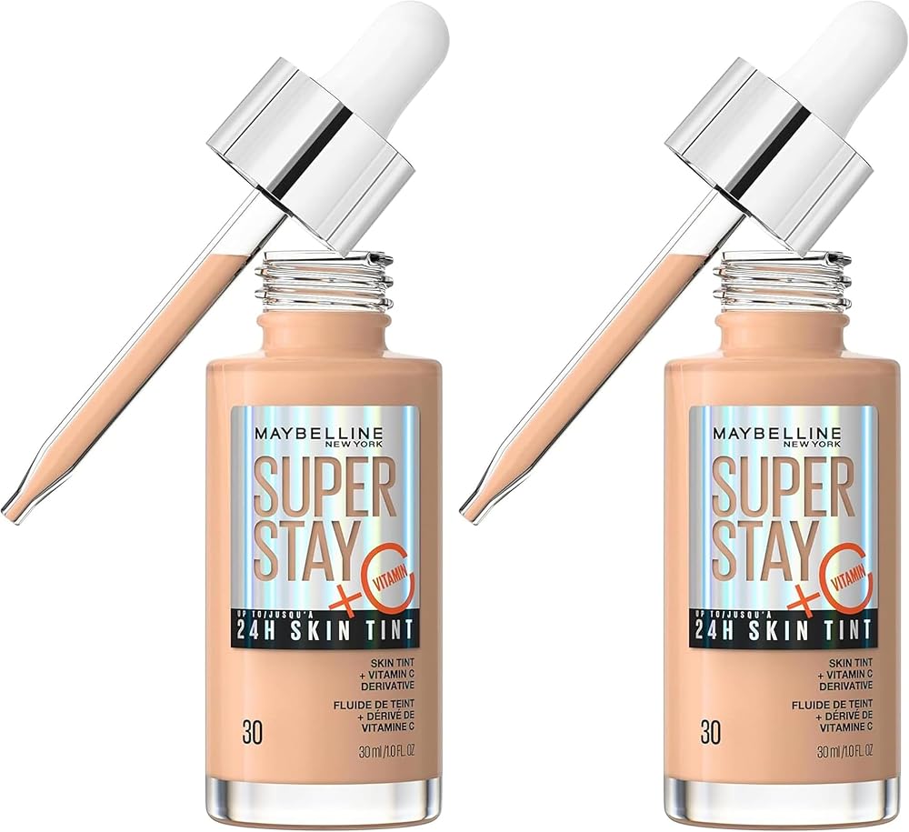 Maybelline Super Stay Skin Tint Foundation Vitamin C Vegan Shade 30 Pack of 2