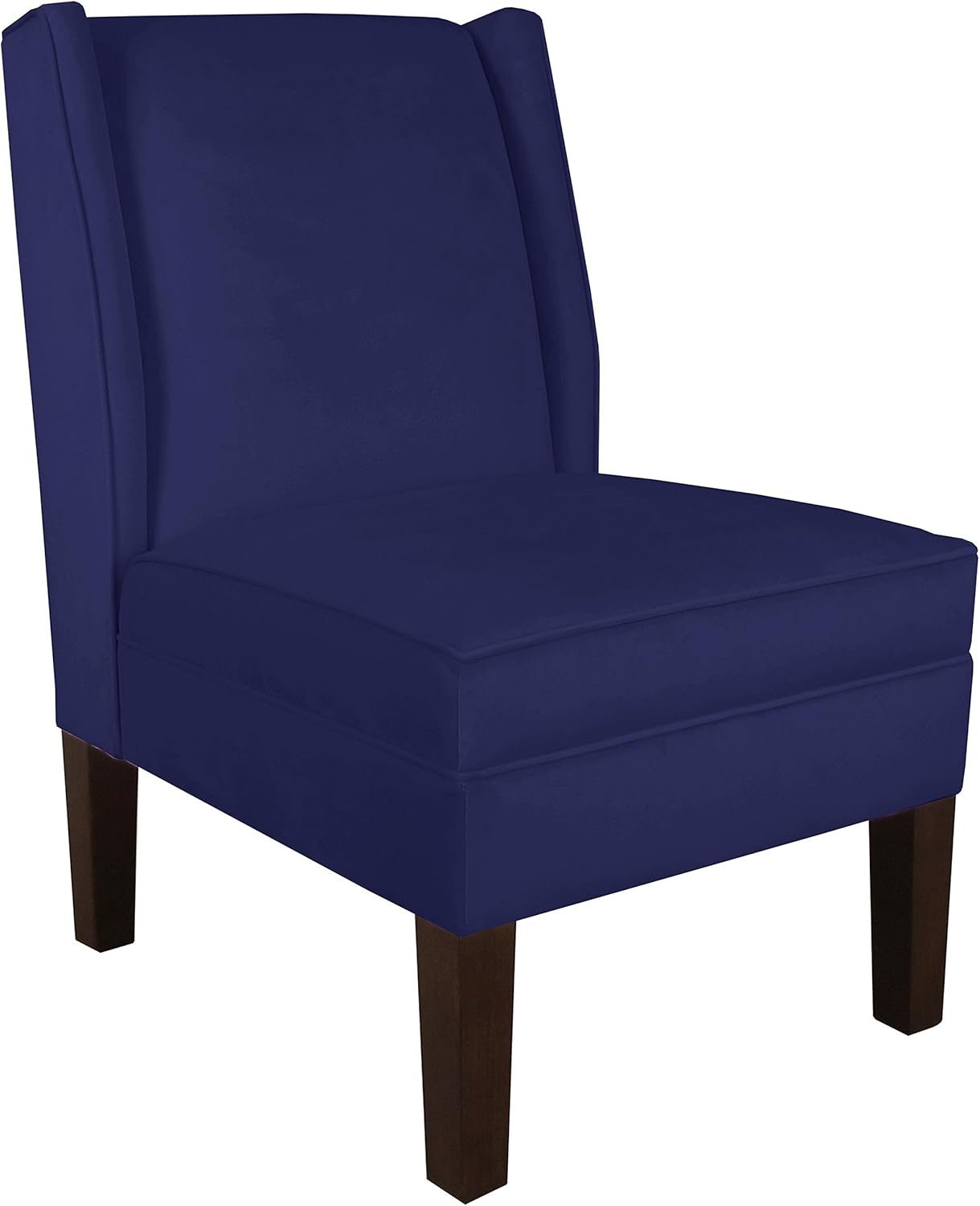 Amazon.com: Skyline Furniture Wingback Chair, Velvet Navy: Kitchen & Dining