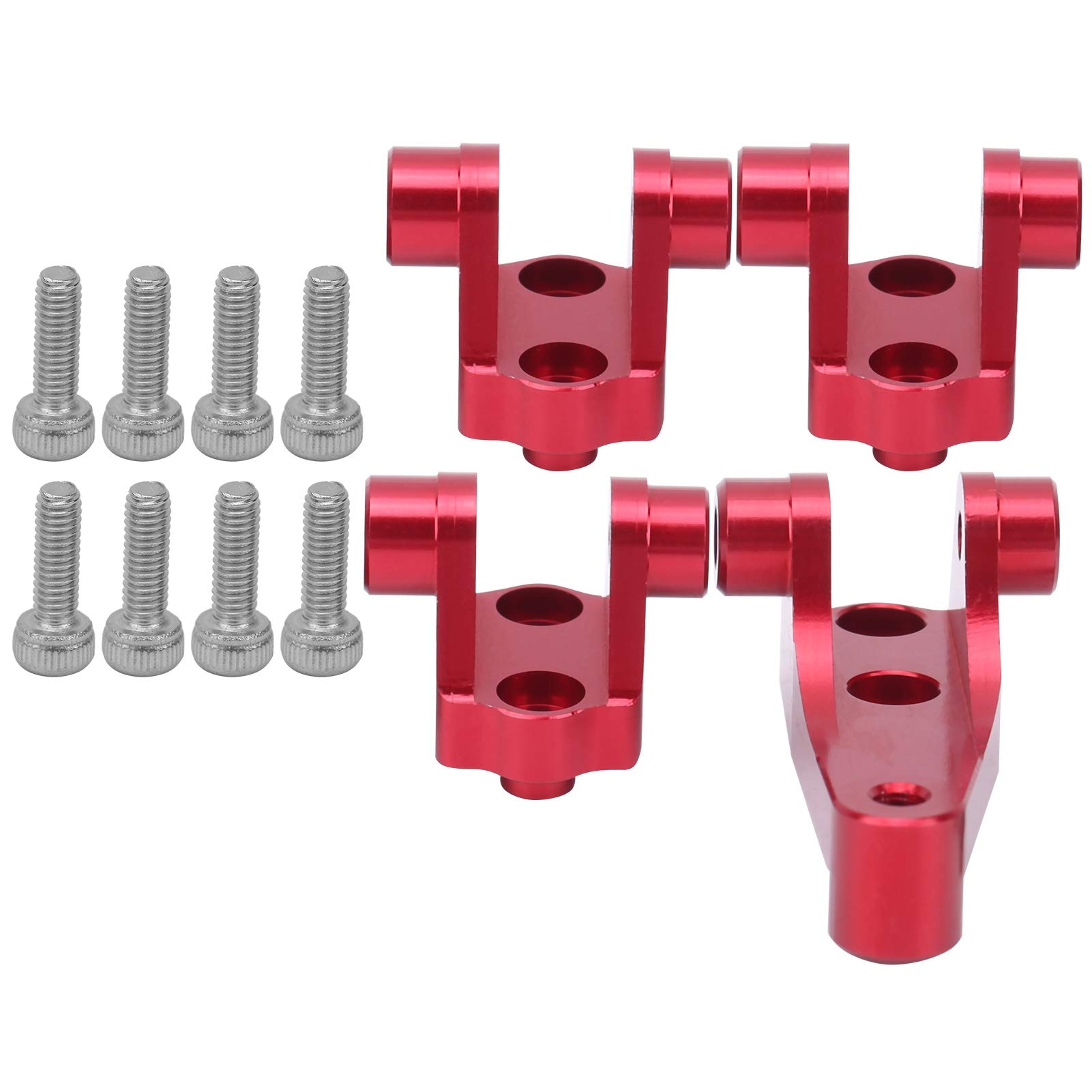 DAUERHAFT Front Rear Keel Rod Holder Seat 1 Set Keel Rod Holder Reliable and Durable RC Accessories,for TRAXXAS TRX4 TRX6 1/10 RC Car(red)