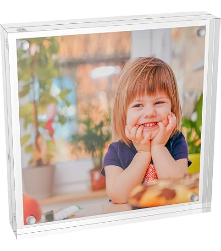Amazon.com - Isaac Jacobs 4” x 4” Clear Plain Acrylic Picture