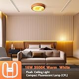 Akynite 16W 2D Square GR8 2-Pin Warm White 3500K CFL Lamp 230V view 2