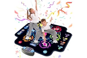KIZJORYA Dance Mat, Kids Electronic Dance Pad with Wireless Bluetooth 5 Speeds 9 Levels, Music Toys Birthday & Xmas Gifts for Girls Boys 3 4 5 6 7 8 9 10+ Year Old