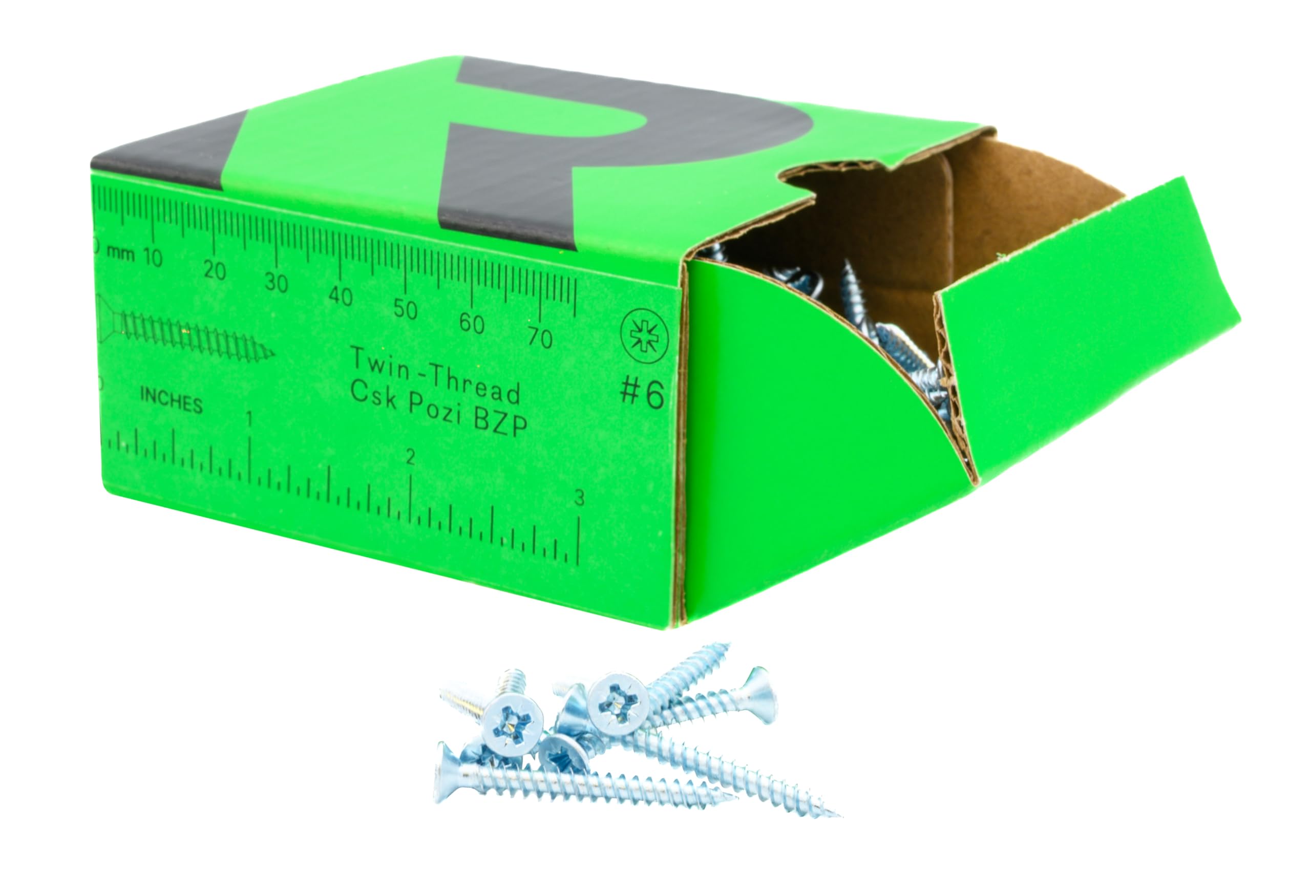 Rikä TWSR009 Woodscrew Twin-Thread CSK BZP 6 x 1 1/4in 200pk