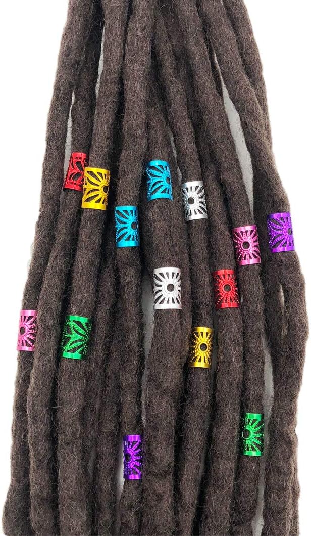 Messen 170 Pieces Dreadlocks Beads Multicolor Aluminum Dread Locks Metal Cuffs Hair Decoration Braiding Hair Jewelry (Not Break Easily) - Image 4