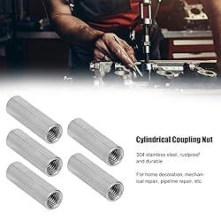 5 Pcs Round Coupling Nut M12 x 1.75 Female Thread