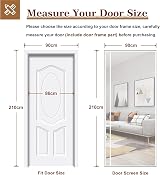 Yotache Side Opening Fly Screen Door 90 x 210 cm White Reinforced Polyester view 3