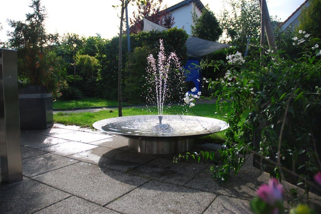 Gartenbrunnen Seliger Edelstahlbrunnen Wasserschale Mit Sokel Springbrunnen Amazon De Garten