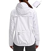 Bikewa Women's Cycling Rain Jackets Waterproof Windbreaker Lightweight Running Windproof Reflective Jacket Packable Hooded