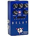FLAMMA FS03 Electric Guitar Delay Effects Pedal with Looper Stereo Digital Sound 6 Delay Effects Storable Preset Tap Tempo Trail On True Bypass for Pedal Boards