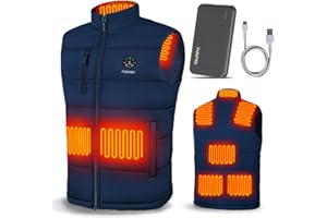 FUNPRO Heated Vest Women Men, Lightweight Heated Jacket, Lights-out Design, Windproof Electric Heating Vest Men Women